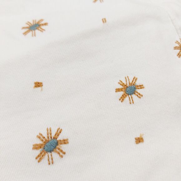 Pilcro by Anthropologie Jean Shorts Womens 27 White Cut-Off Stretch Embroidered - Picture 7 of 12